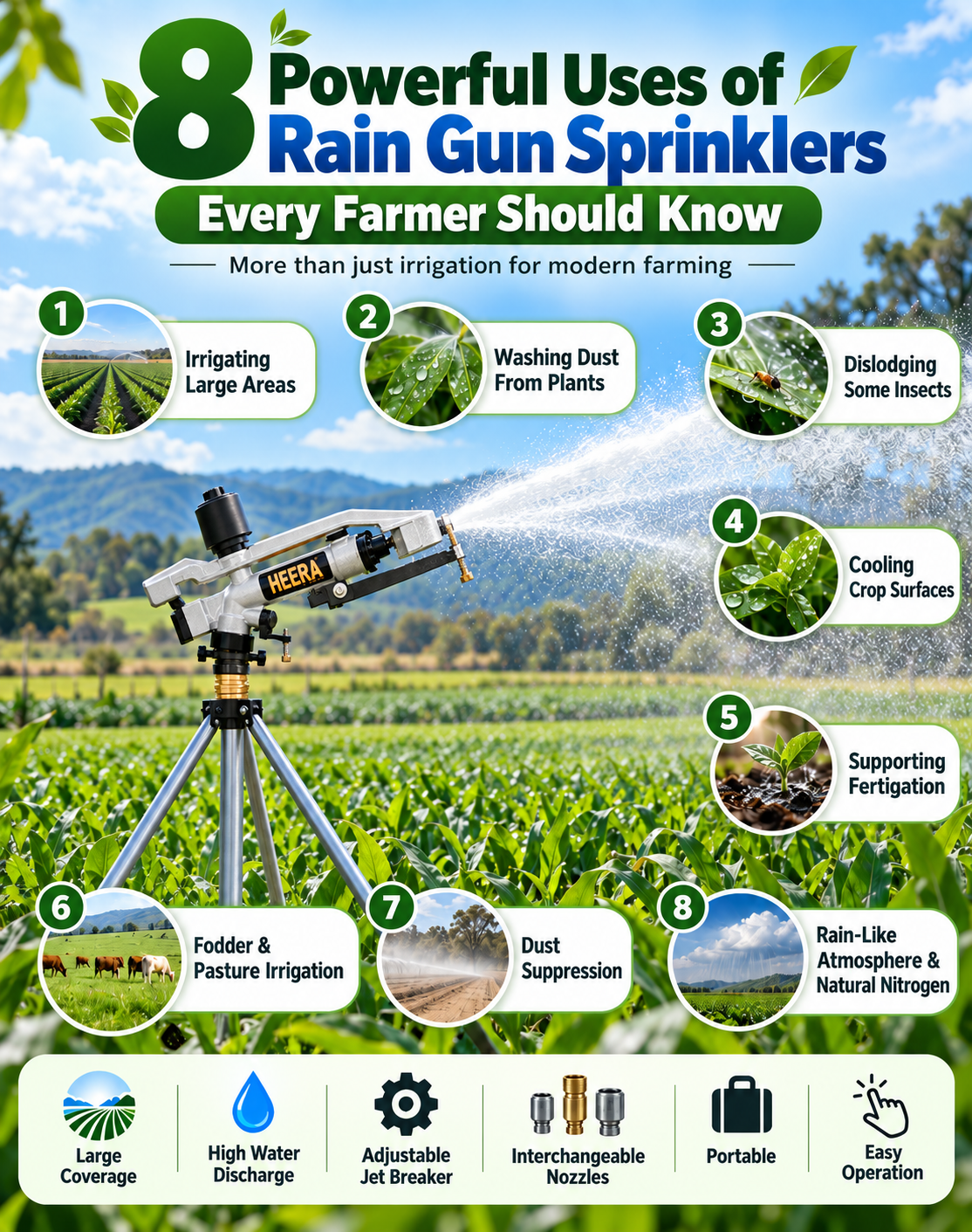 8 Powerful Uses of Rain Gun Sprinklers Every Farmer Should Know